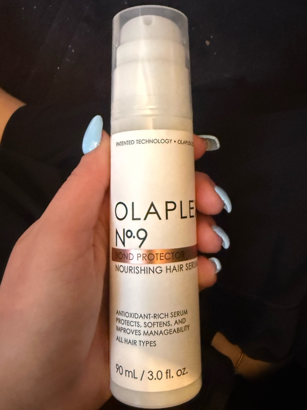 OLAPLEX No.9 Nourishing Hair Serum – White Bottle with Gold Accent